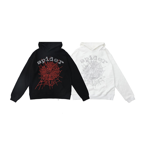 Sp5der OG Rhinestone Logo Hoodie AO950110021