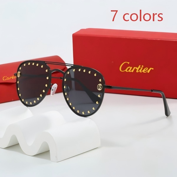 Santos de Cartier Studded Aviator Sunglasses DO60136014