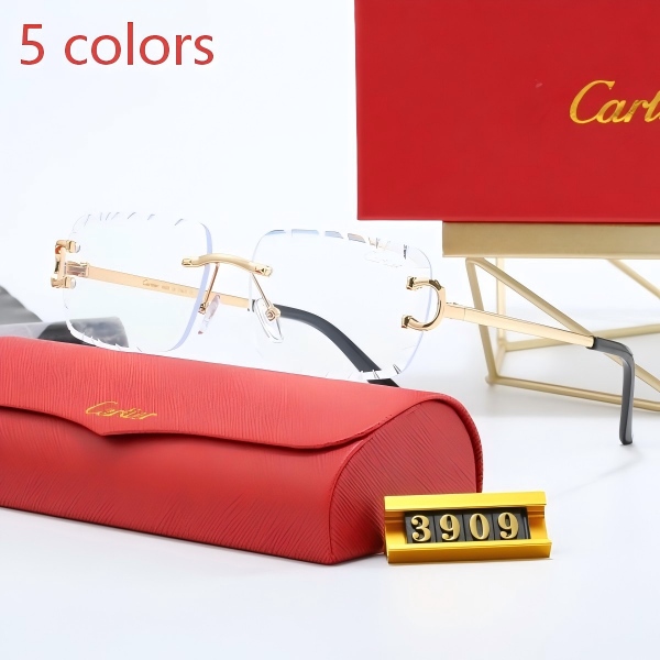 Cartier 3909 C Décor Rimless Sunglasses DO60136010