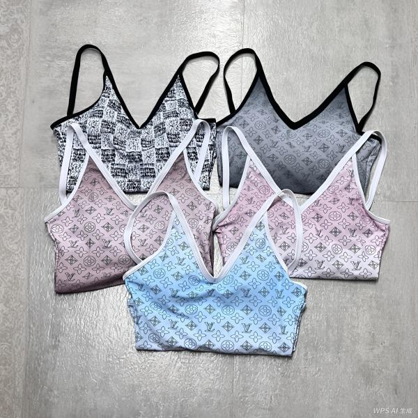 Louis Vuitton Monogram Technical Jersey Bralette & Crop Top Collection AO70045037